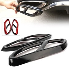 Exhaust Muffler Pipe Trim Cover Pad Fit Mercedes-Benz C Class W205 2015-2020