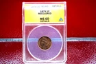 1879 1 CNT INDIAN PENNY RECOLORED MS 60 DETAILS ANACS
