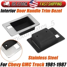 Interior Door Handle Bezel Trim For 81-87 Chevy GMC C10 C20 K10 K30 Pickup Truck