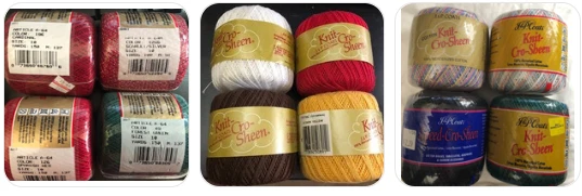 J&P Coats KNIT-CRO-SHEEN Crochet Thread- MANY COLORS Metallic and plain - Image 2 of 4