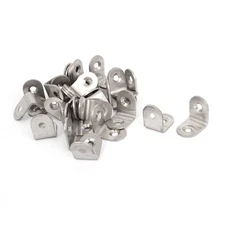 Furniture Shelf 20x20mm L Shaped Angle Brackets Corner Braces Supports 30pcs