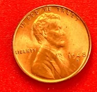 1948-S Lincoln Wheat Cent Penny GEM RED BU From an Original Bank Roll
