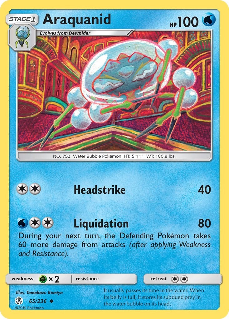 Araquanid SM - Cosmic Eclipse 65/236 NM Pokemon