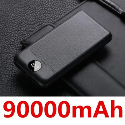 Powerbank 90000mAh Typ C Micro USB Tragbarer Externer Akku Ladegerät iPhone