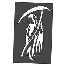 Grim Reaper Stencil for Airbrush, DIY Painting, Drawing, Craft Supplies