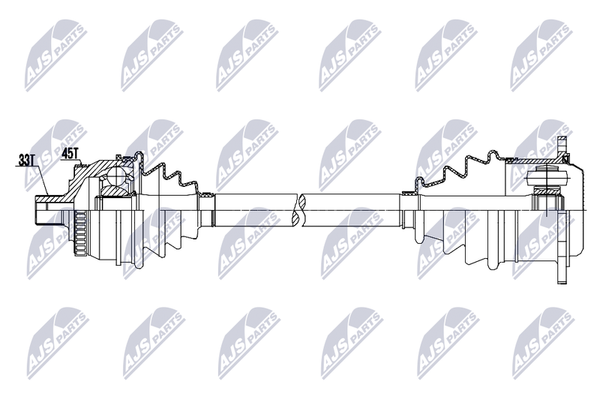 NTY NPW-AU-098 Antriebswelle Vorne Links FüR Audi Skoda VW-image