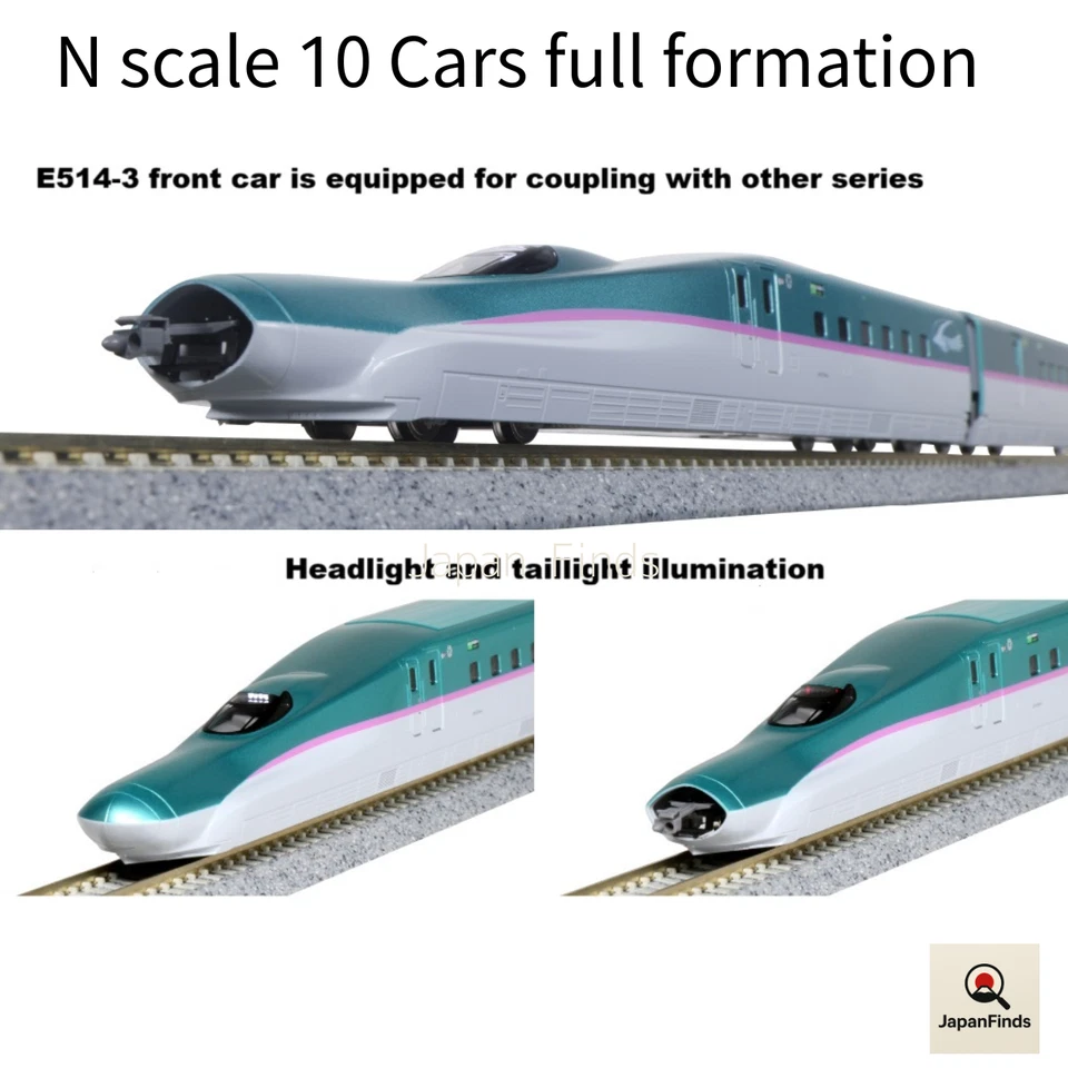 Rare JNR E5 Shinkansen Hayabusa 10-Car Full formation Train Set KATO N Scale - Image 3 of 4