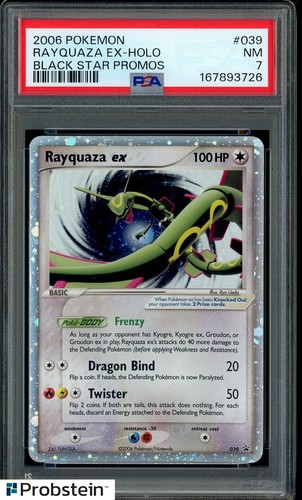 2006 POKEMON BLACK STAR PROMOS #039 RAYQUAZA EX-HOLO PSA 7 NM