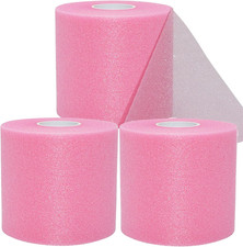 Pre Wrap Tape Athletic,3 Rolls X 22 Yards Pink Prewrap Headbands for Hair,Foam U
