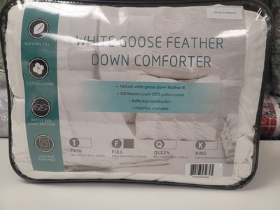 UNIKOME Puredown  All Season Full Size White Goose & Feather Down Comforter