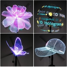 3D LED Advertising Fan Hologram 42cm Holographic Projector Display 16 GB