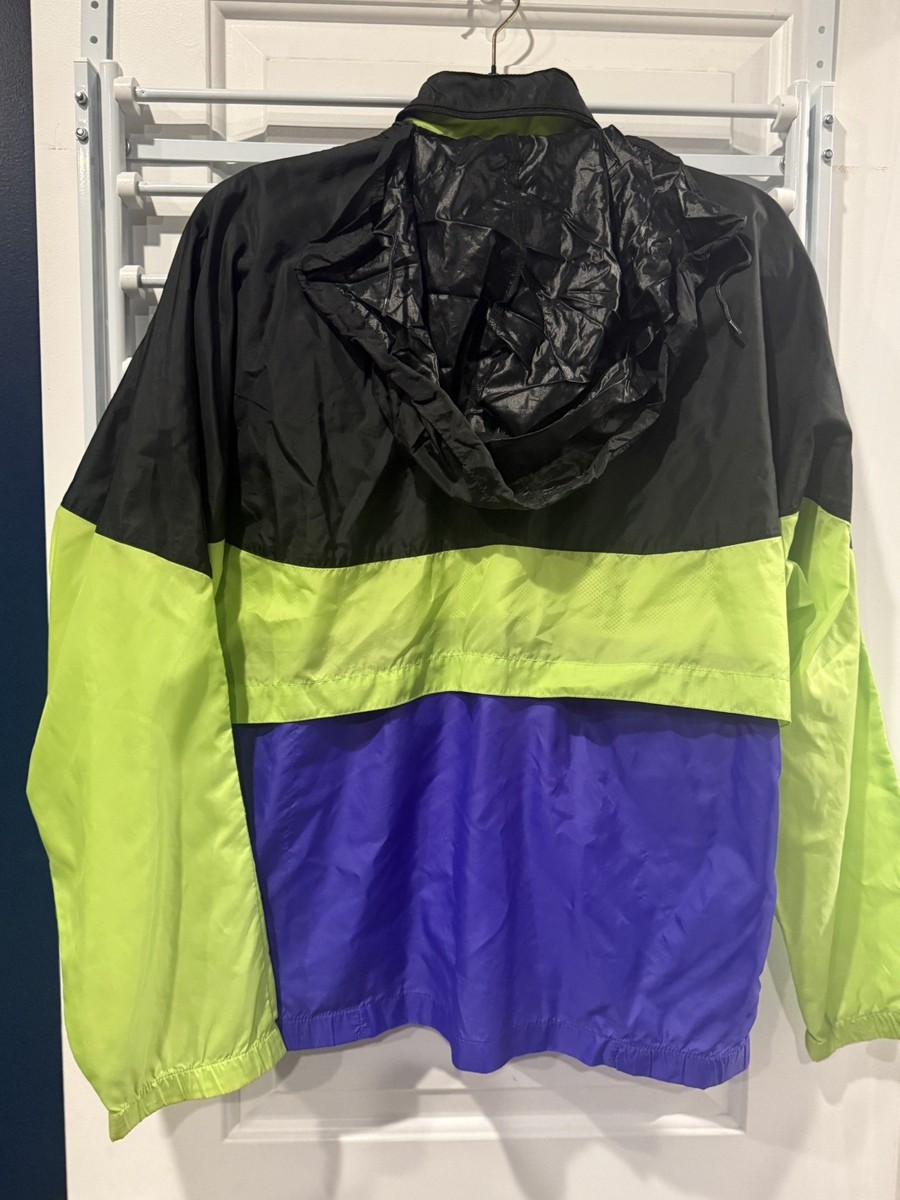 ジャケット Vintage Asics Half Zip Windbreaker Jacket Men's Medium 90s Neon | eBay