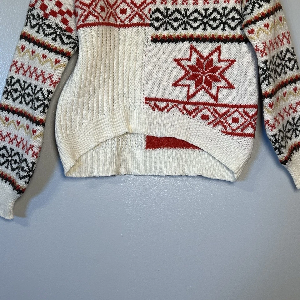 Suéter Copo de Nieve Abstracto Holiday Time Niñas Talla 6-6x Alto Bajo Navidad Foto 2 de 4