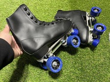 Chicago Roller Skates 405 Quad Rink Mens Size 7 Black - Blue Wheels Lace Up