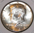 1964 Kennedy Half Dollar - Uncirculated With Reverse Toning