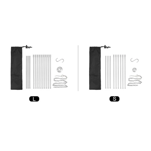 Treppiede falò da campeggio treppiede da cucina portatile da esterno attrezzatura da cucina picnic - Foto 8 di 23