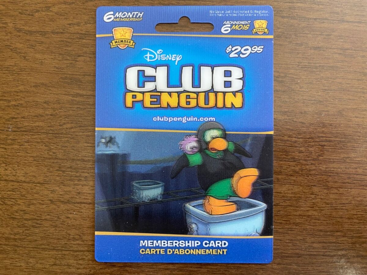 Club penguin membership card