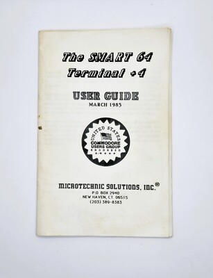 1985 Commodore 64 Smart Terminal +4 Internet Software User Guide Microtechnic