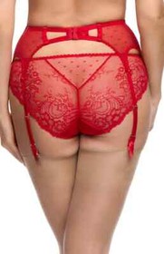 DITA VON TEESE D46021 Fiamma Suspender SZ M S L XL ROSE RED