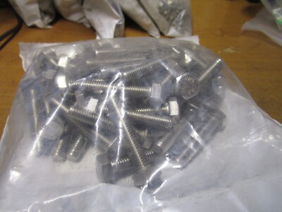 M8-1.25 x 40mm DIN 933 A2-70 Stainless Steel Hex Cap Screw QTY 50