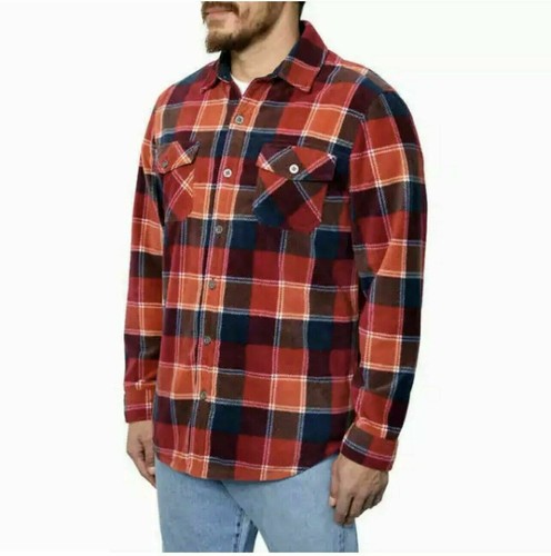 Freedom Foundry Mens Lightweight Plush Plaid Fleece Shirt - Picture 28 of 64