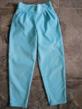 VTG Health-tex Pants 26x26 14 Our Girl Juniors Corduroy Cotton Turquoise Elastic