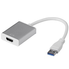 USB 3.0 Male to HDMI Female HD Converter Cable adapter Silver