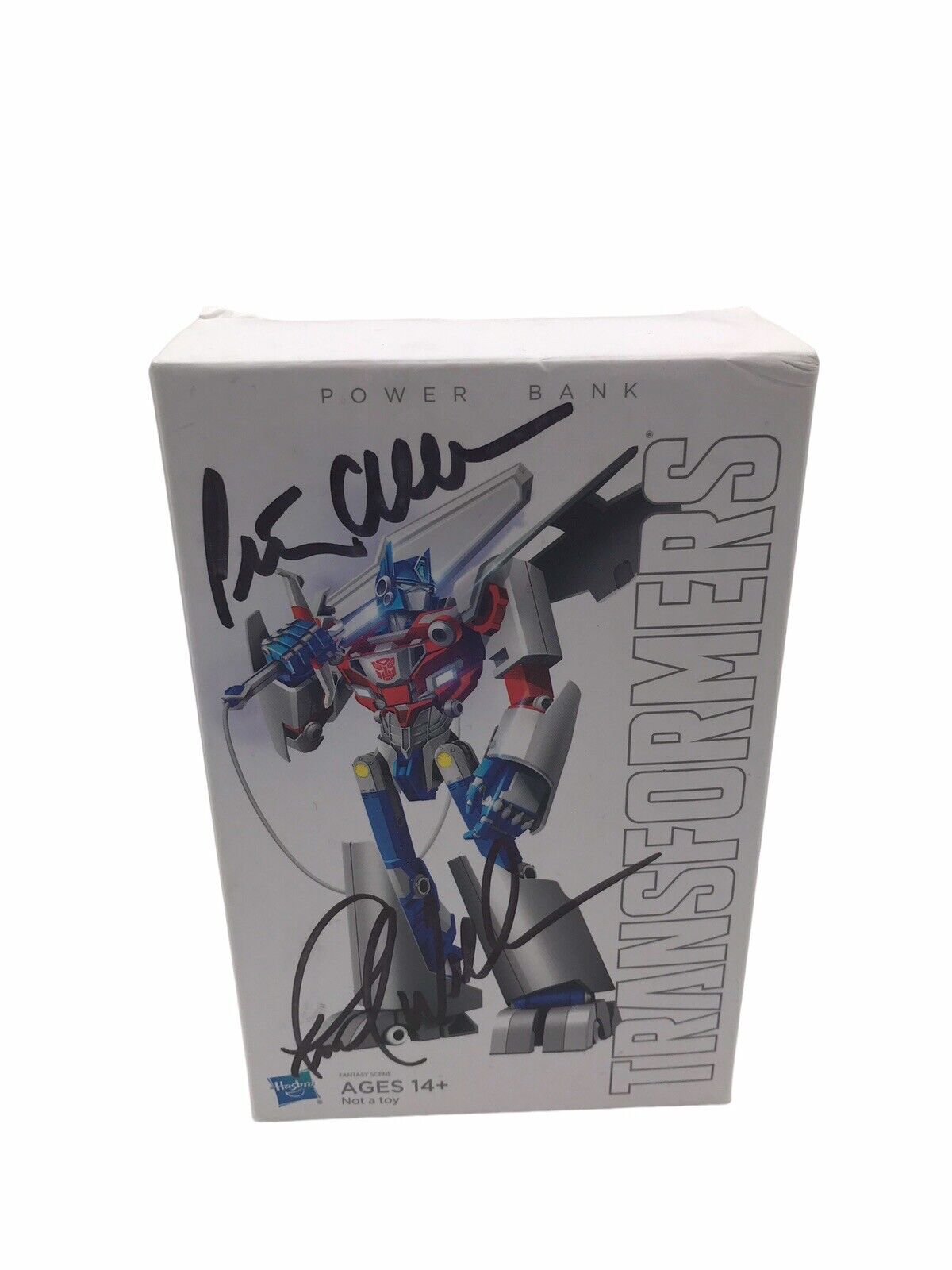 TRANSFORMERS POWER BANK HASCON 2017 - AUTOGRAPHED By Frank Welker & Peter Cullen