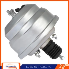 For Chevy GM Universal 8" Dual Diaphragm Chrome Power Brake Booster Street Rod