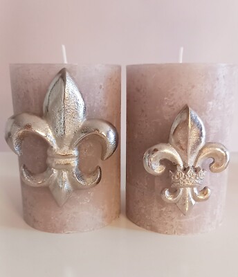 Kerzendeko  Lilie Metall silber Kerzenpin Kerzenstecker Pin Royal
