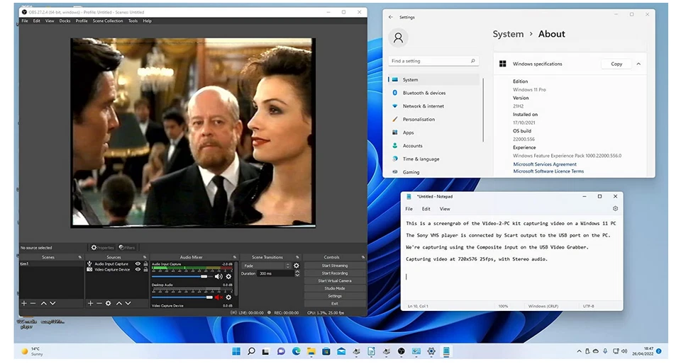 USB Video Capture for Windows 11/10/8/7. Copy VHS & Camcorder Tapes to PC & DVD. - image 2 of 4
