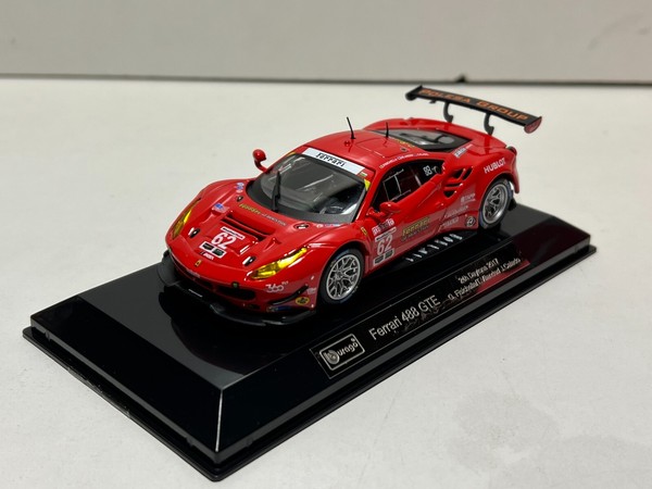 Ferrari 488 Gte #62, 24H Daytona 2017, Bburago 1:43 Modell, Modellauto Rot-image