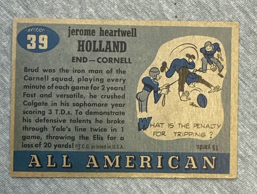 *1955 Topps All American #39 Brud Holland!!! - Foto 2 di 2