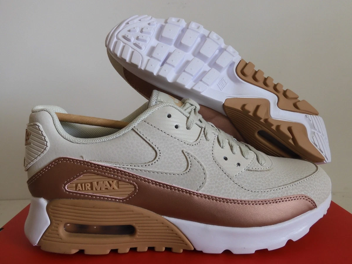 WMNS NIKE AIR MAX 90 ULTRA SE LIGHT BONE-BRONZE SZ 7.5 RARE!! [859523-001]