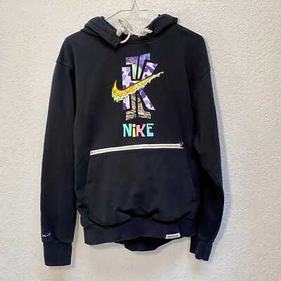 Nike Kyrie Hoodie Men s Small Best of What The Graphic Pullover Black DD9012-010