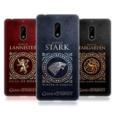 OFFICIAL HBO GAME OF THRONES METALLIC SIGILS SOFT GEL CASE FOR NOKIA PHONES 1