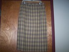 Ladies Lined Straight Skirt with Back Kick and zipper 18W EUC Washable Brown Red — photo 1