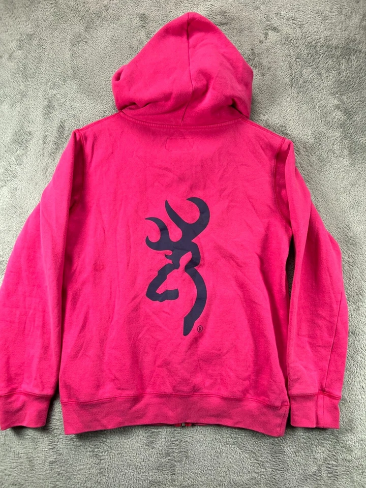 Browning Mujer Grandes Sudaderas con Capucha Rosa Polar Cremallera Completa Sudadera Damas Manga Larga Foto 4 de 4