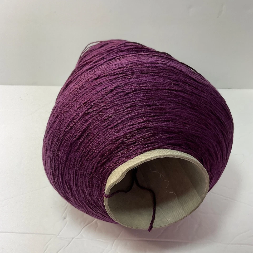 Yarn Cone No Label Burgundy Unknown Fiber Lace Pliedapprox 3,350 YardsNewVintage - Image 2 of 4