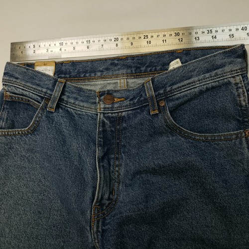 Vintage Wrangler Jeans W31 L26 Straight Heavy Denim Mid Rise Mens Blue Tag 32/32 - Picture 6 of 14