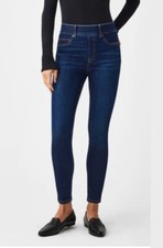  128 SPANX ANKLE SKINNY Midnight Blue pull-on Jeans- 20342R-Size Medium LKNU 