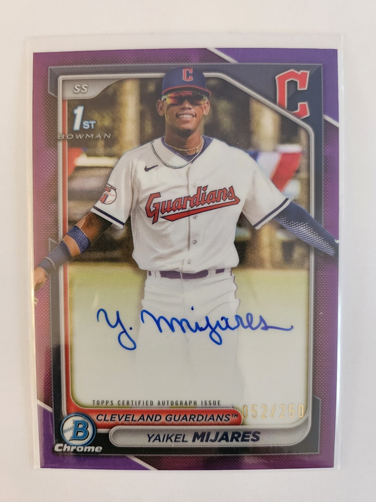 2024 Bowman Chrome- Yaikel Mijares 1st Bowman Purple Refractor #'d 052/250 Auto