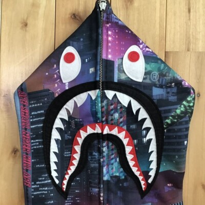 BAPE NEON TOKYO shark full zip hoodie A Bathing Ape Size S | eBay