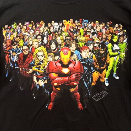 Vintage Marvel Super Heroes Big Iron Man T Shirt Adult 2XL Comics - Afbeelding 1 van 8