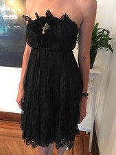 NEW DOLCE & GABBANA SEXY Bustier Black Floral Lace Dress Sz 38 2 NWT MSRP$3975