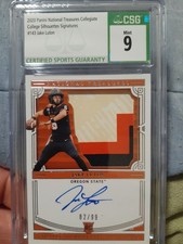2020 Panini National Treasures Silhouette Signatures Jake Luton #143 2/99 Gem 9