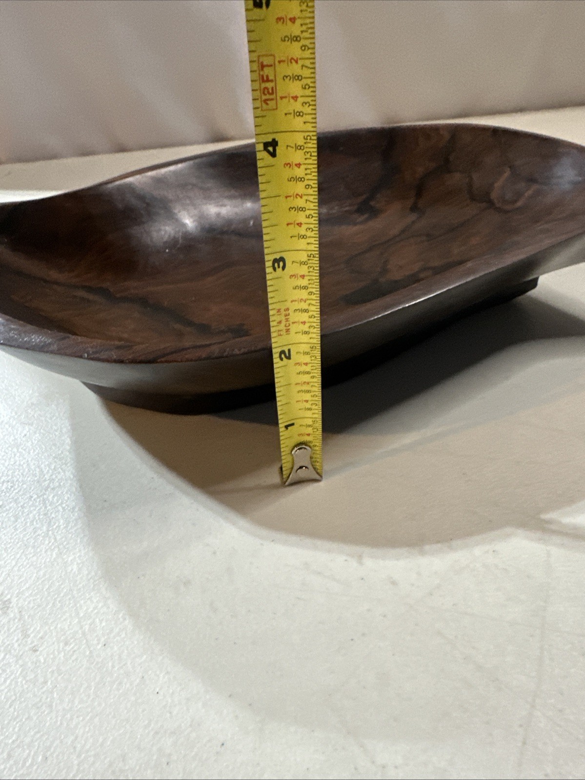 Vintage Mid Century Modern Brazilian Wood Serving Tray 12” x 6"