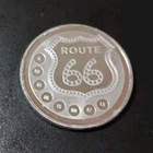 Route 66 1 Troy Ounce .999 Fine Silver Round Collectible 1 oz Silver Coin