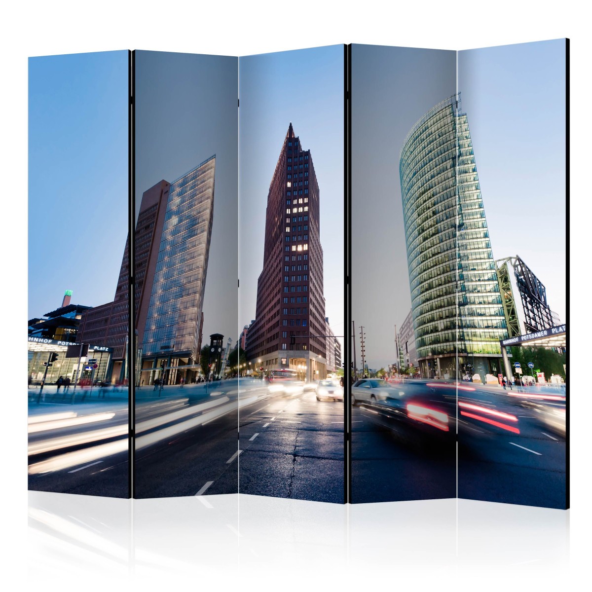 Paravent 5 volets Urban Pace 172x225cm cloison amovible de salon