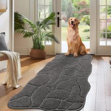 Large Dog Door Mat for Mud Paws, 22x47 Absorbent Dirt Trapper Long Door Mat, ...